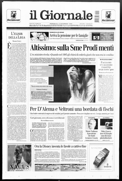 Il giornale : quotidiano del mattino